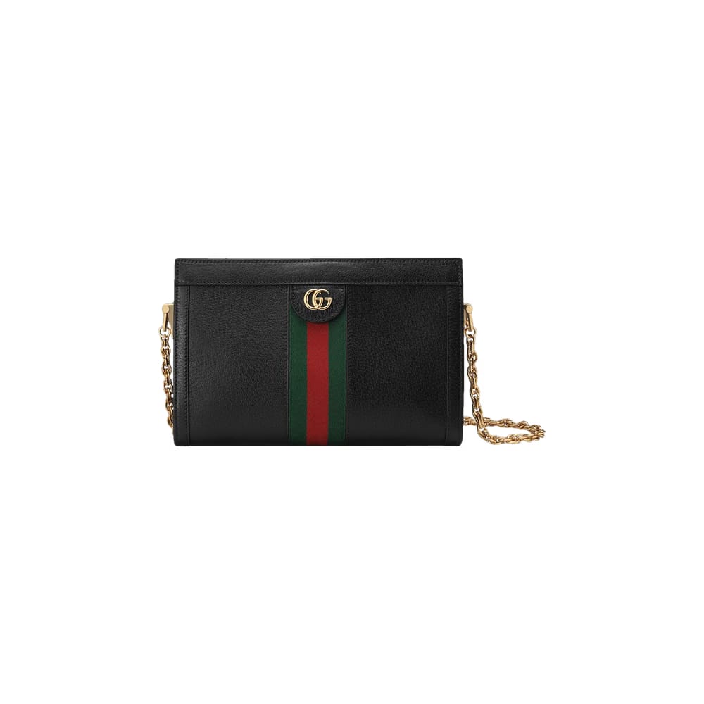 Gucci Leather Ophidia Small Shoulder Bag Black