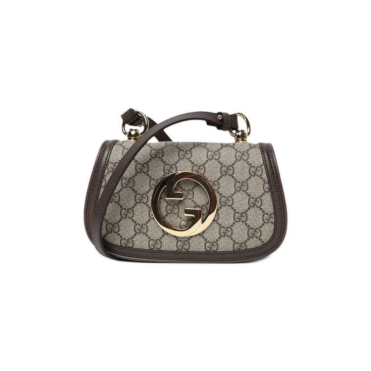 Gucci Blondie Mini Shoulder Bag Beige/Ebony/New Acero