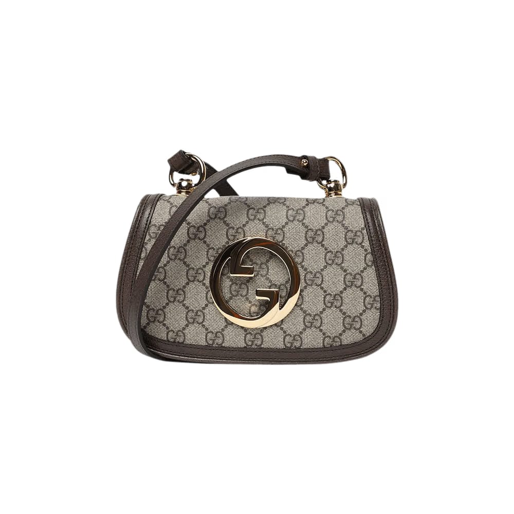 Gucci Blondie Mini Shoulder Bag Beige/Ebony/New Acero