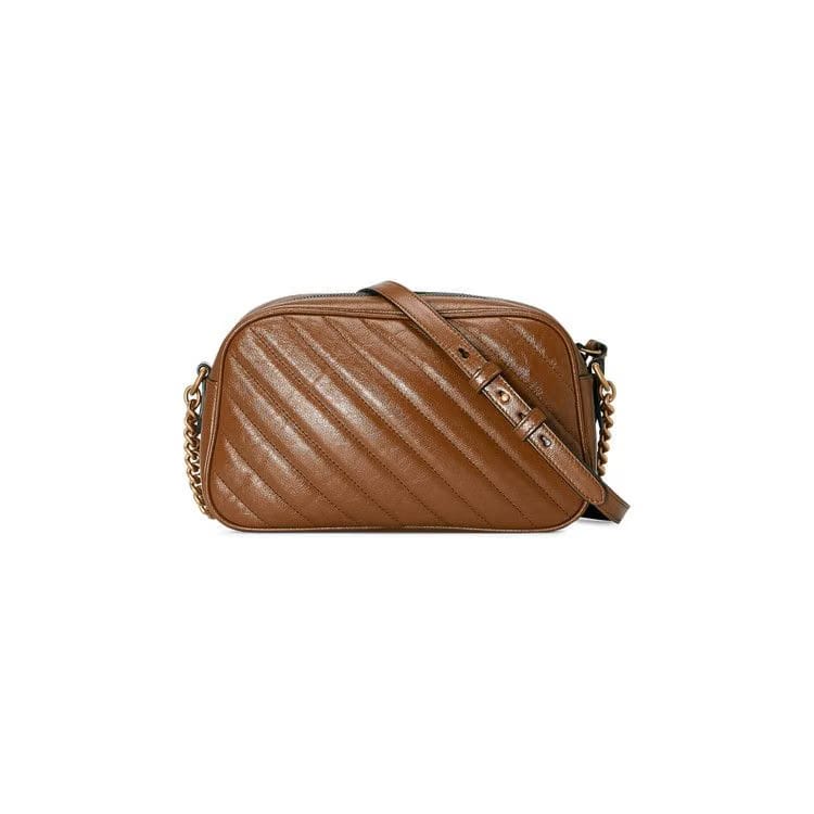 Gucci GG Marmont Small Matelassé Shoulder Bag Brown