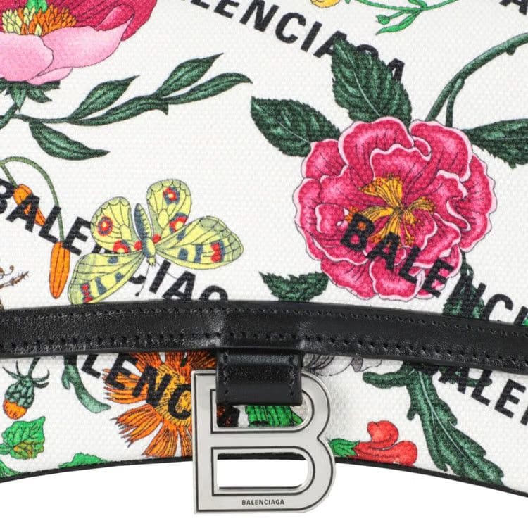 Gucci x Balenciaga Small Flora Hourglass Shoulder Bag Multicolor
