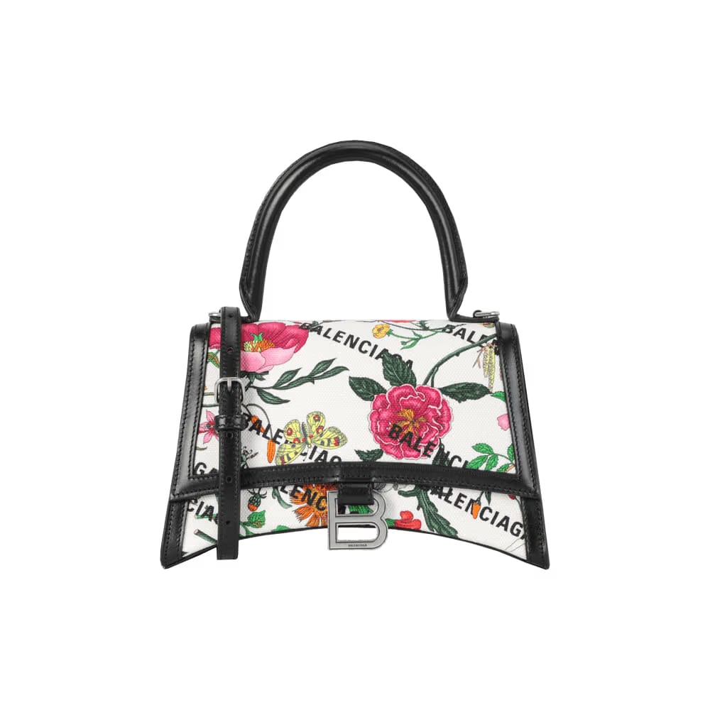 Gucci x Balenciaga Small Flora Hourglass Shoulder Bag Multicolor