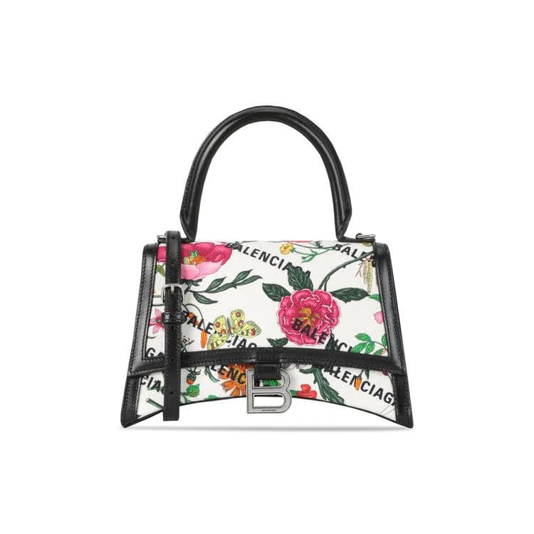 Gucci x Balenciaga Small Flora Hourglass Shoulder Bag Multicolor