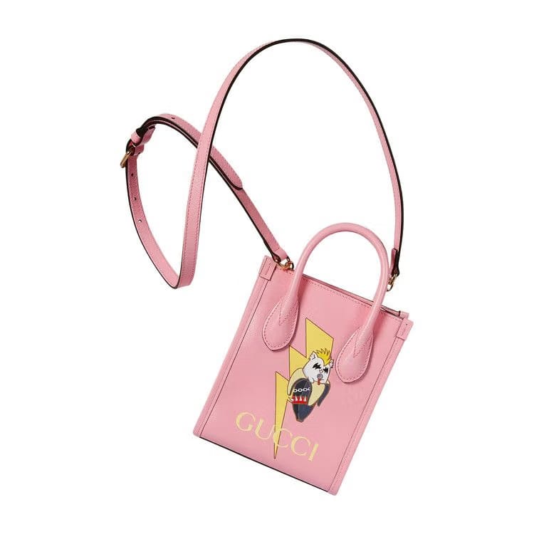 Gucci Bananya Print Mini Tote Bag Light Pink