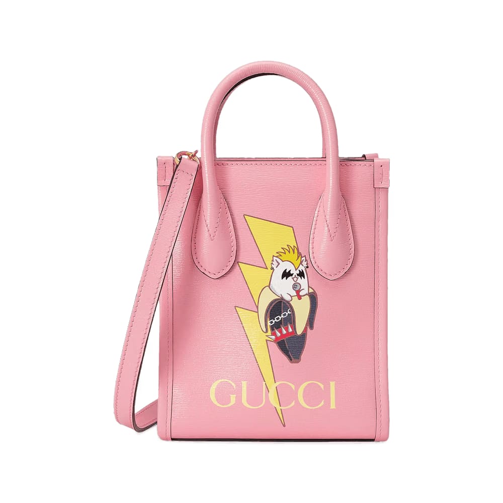 Gucci Bananya Print Mini Tote Bag Light Pink