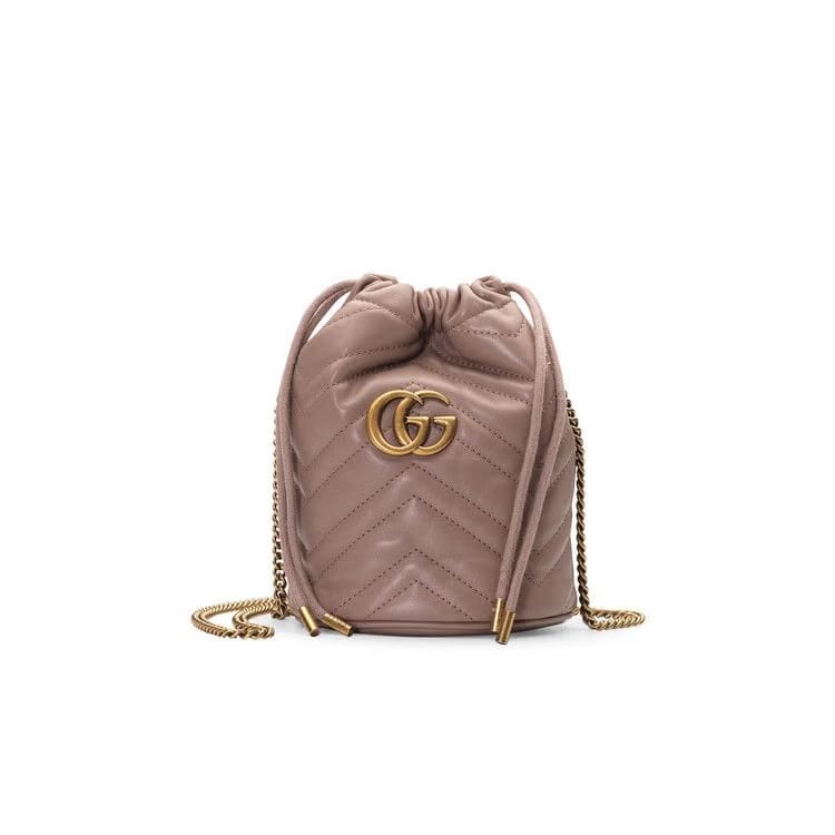 Gucci GG Marmont 2.0 Mini Bucket Bag Porcelain Rose