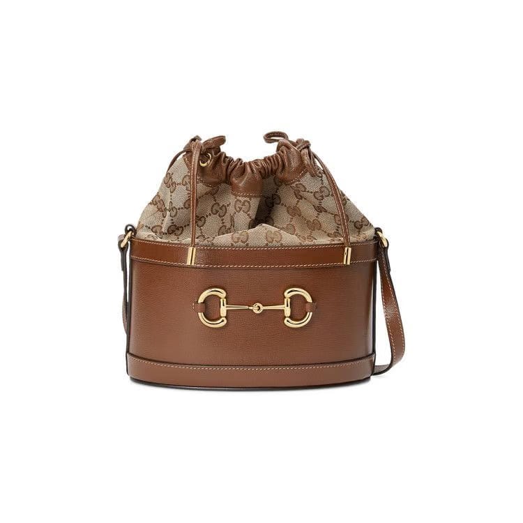 Gucci Horsebit 1955 Bucket Bag Brown