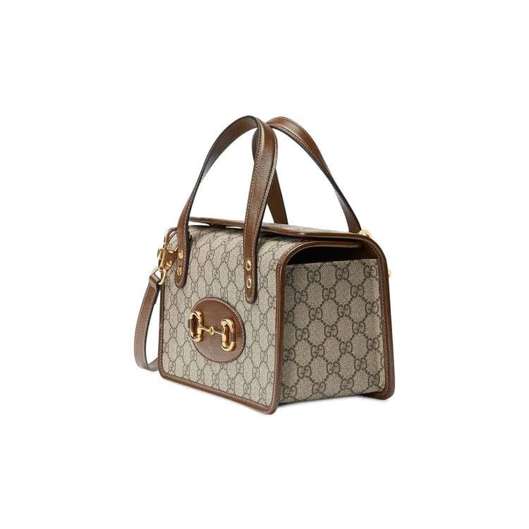 Gucci Horsebit 1955 Mini Top Handle Bag Brown