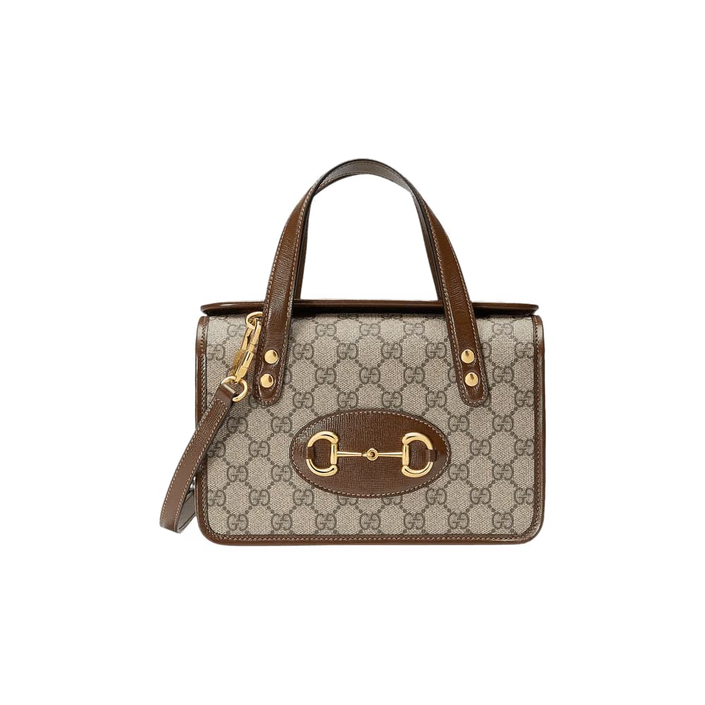 Gucci Horsebit 1955 Mini Top Handle Bag Brown