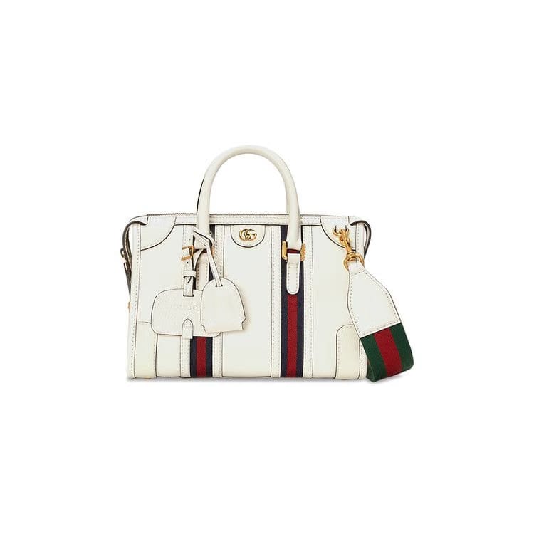 Gucci Bauletto Small Top Handle Bag White