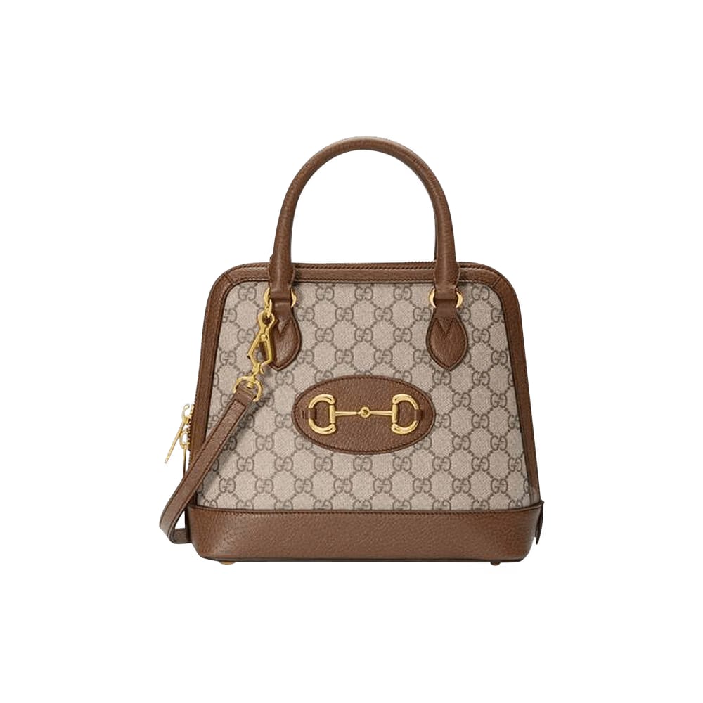 Gucci 1995 Horsebit Small Top Handle Bag Beige/Brown Sugar
