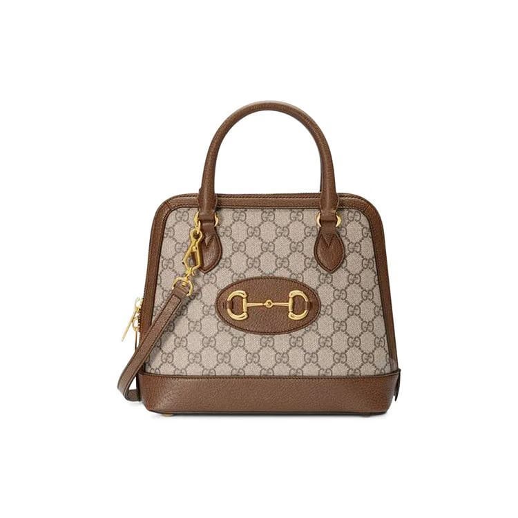 Gucci 1995 Horsebit Small Top Handle Bag Beige/Brown Sugar