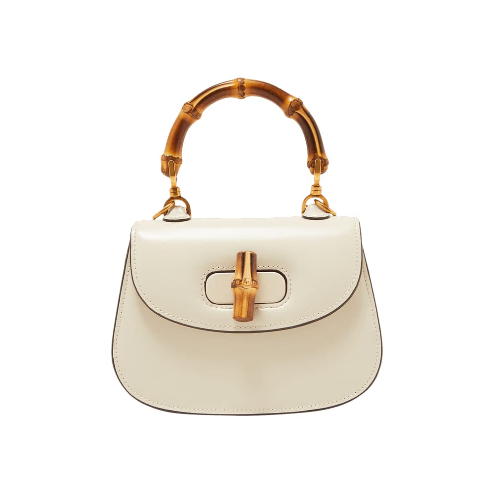 Gucci Bamboo 1947 Mini Top Handle Bag White