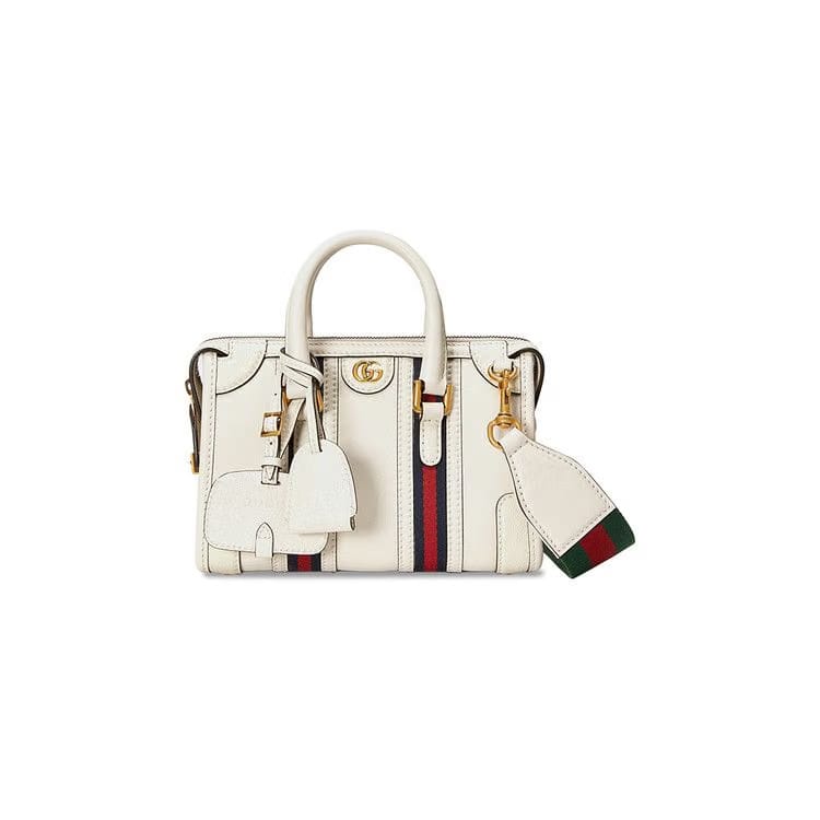Gucci Mini Top Handle Bag With Double G White