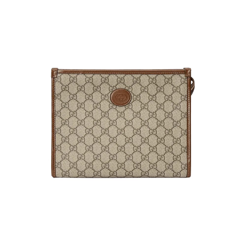 Gucci Beauty Case With Interlocking G Beige/Ebony/Brown Sugar