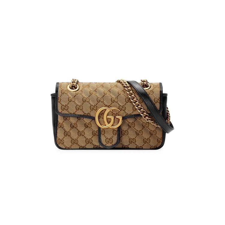 Gucci GG Marmont Mini Bag Beige Ebony/Nero