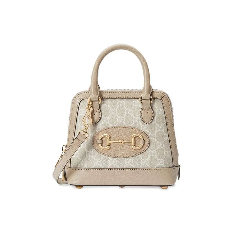 Gucci Horsebit 1955 GG Mini Bag Beige/White