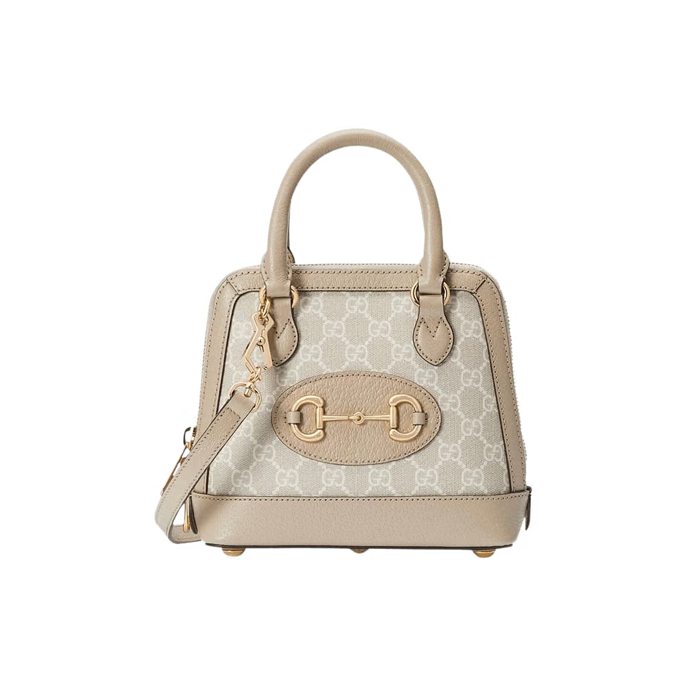 Gucci Horsebit 1955 GG Mini Bag Beige/White