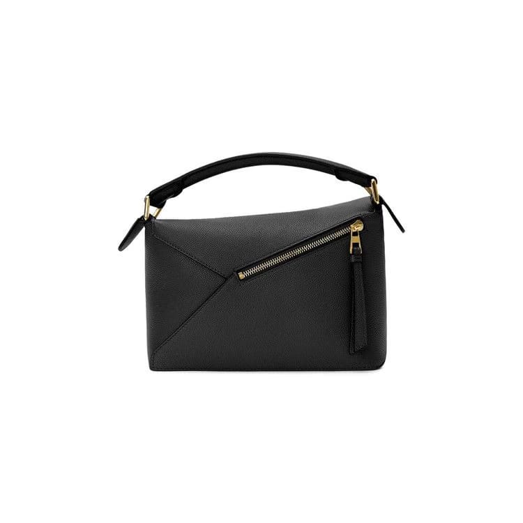 Loewe Small Puzzle Edge Bag In Soft Grained Calfskin Black