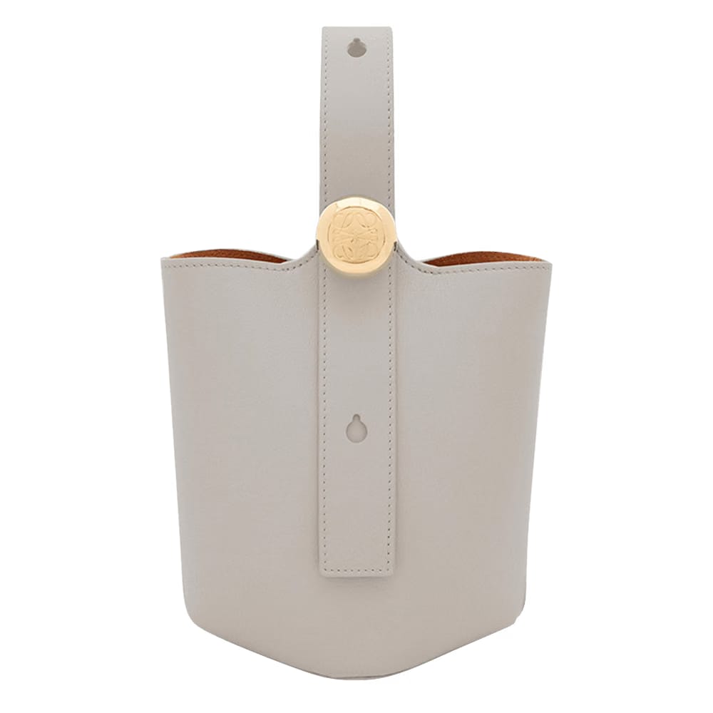 Loewe Pebble Bucket Bag Shell Grey