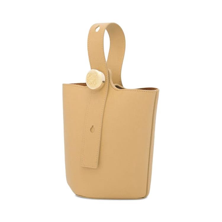 Loewe Mini Pebble Bucket Bag Dark Butter