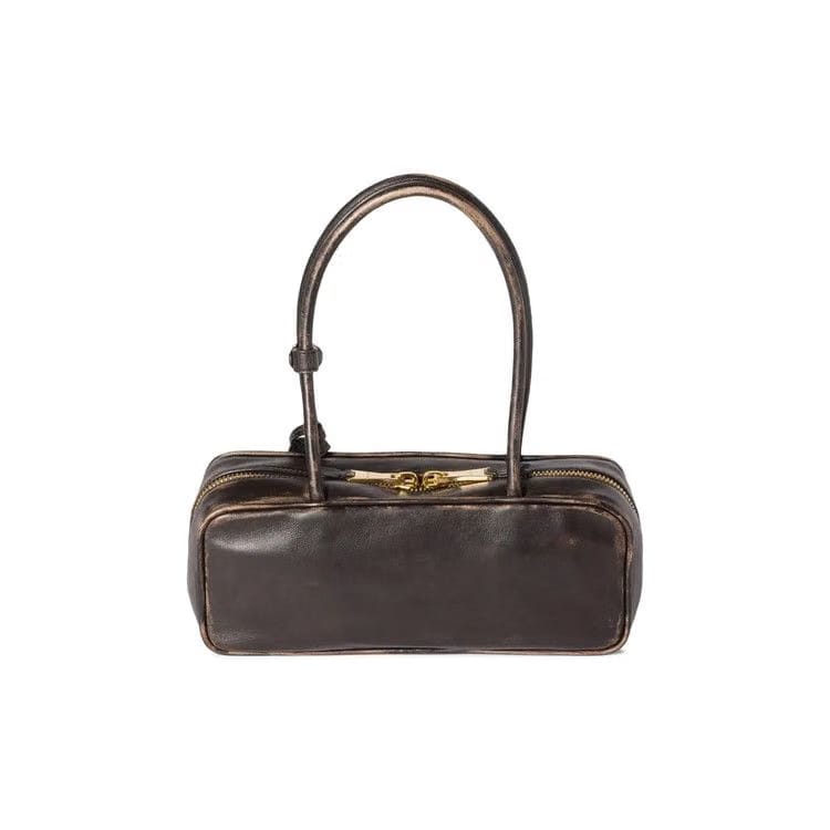 Miu Miu Bauletto Nappa Old Handbag Caffe