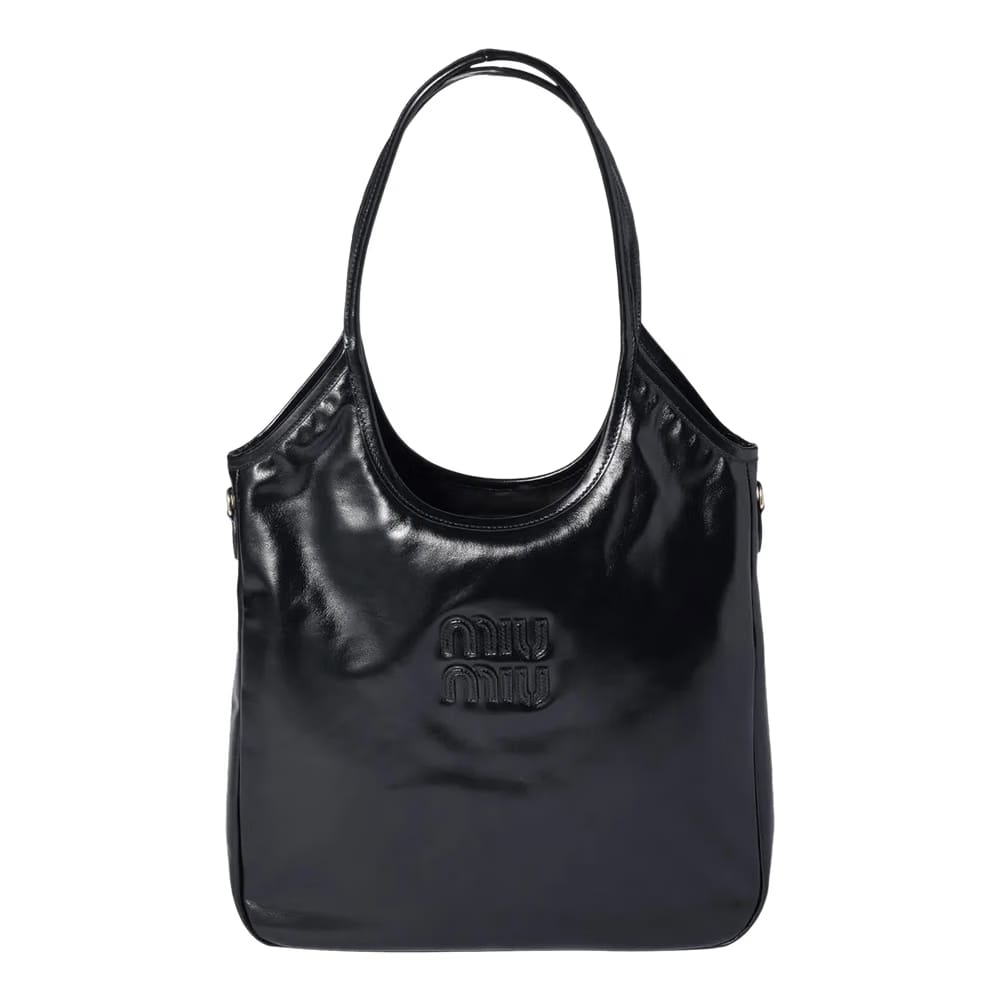 Miu Miu Softy Shine Shopping Handbag Nero
