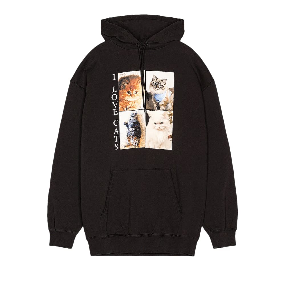 Balenciaga I Love Cats Hoodie Black