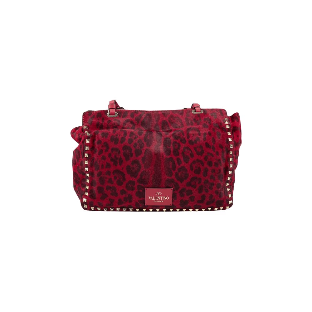 Valentino Rockstud Tote Red