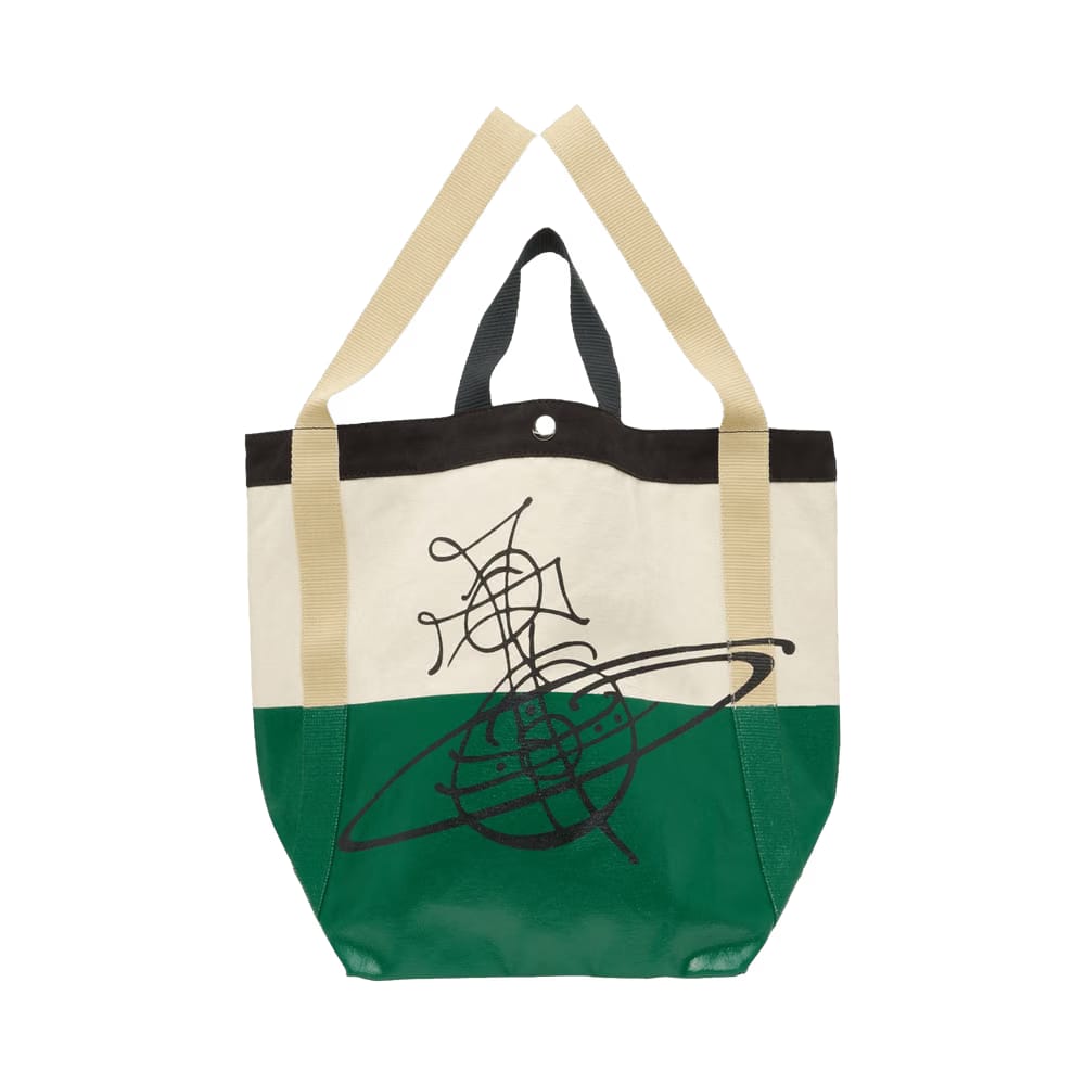 Vivienne Westwood Worker Runner Holdall Tote Beige/Green