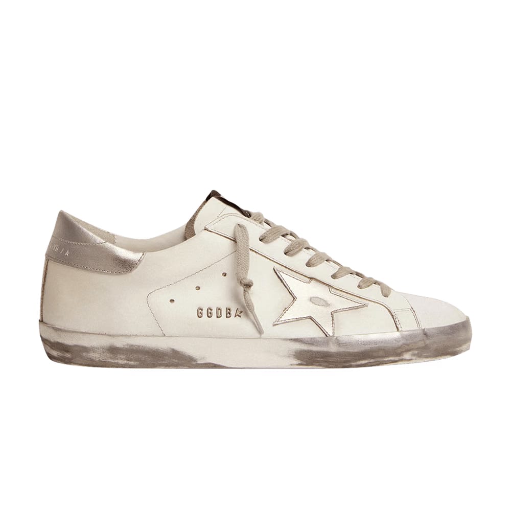 Golden Goose Superstar White Silver Glitter