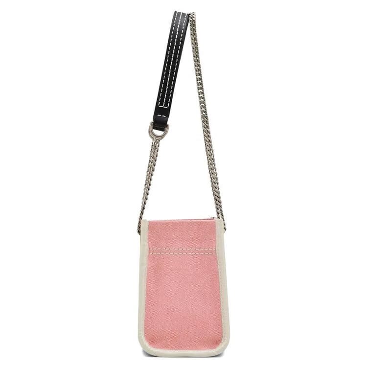 Marc Jacobs The Crossbody Denim Chain Tote Bag Ribbon Pin