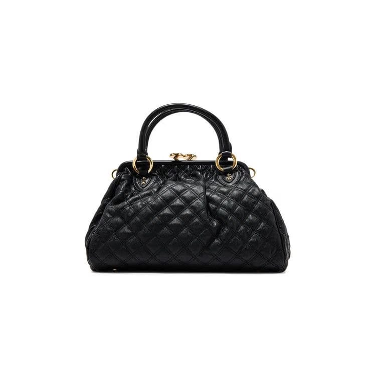 Marc Jacobs Re-Edition Quilted Leather Stam Bag Black