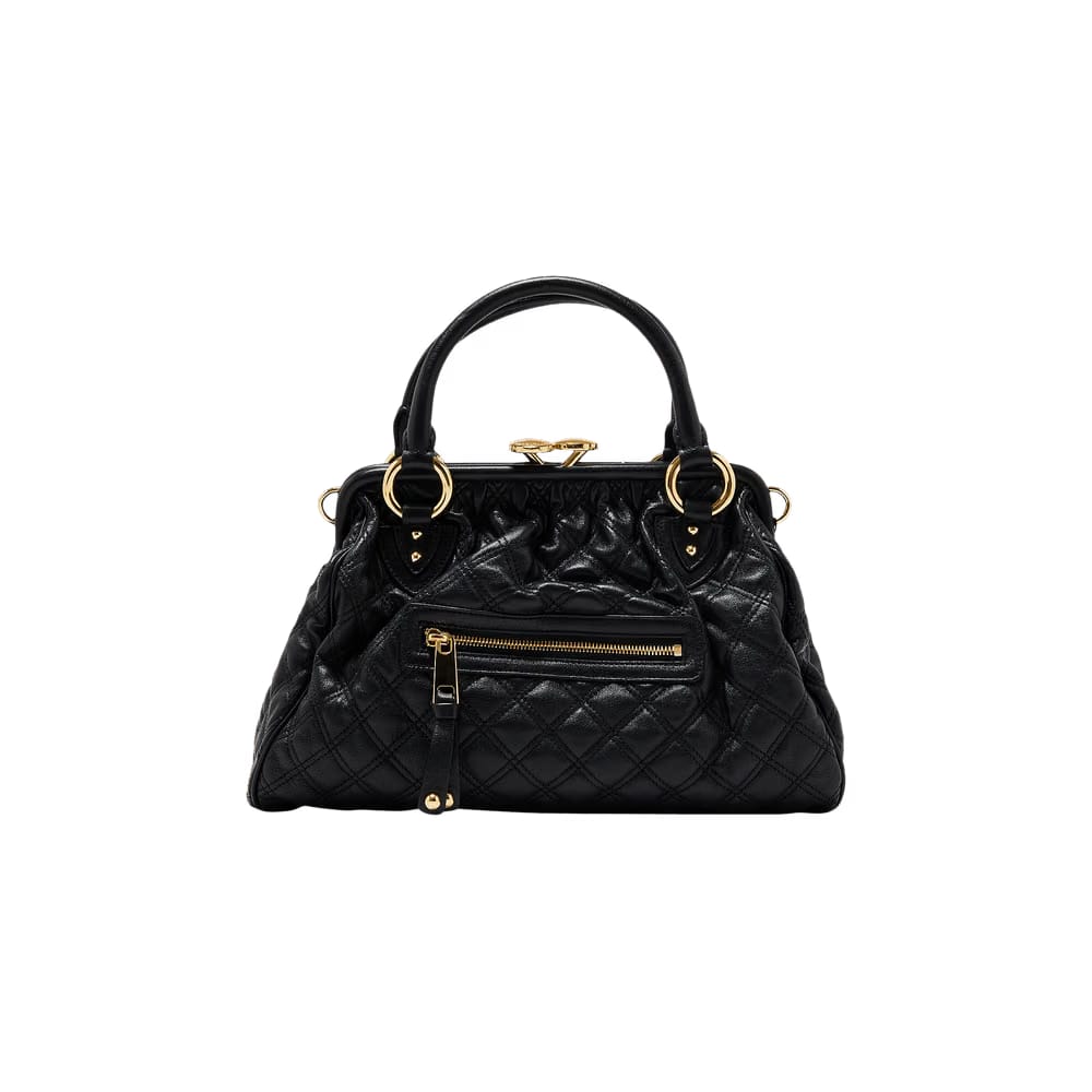 Marc Jacobs Re-Edition Quilted Leather Stam Bag Black