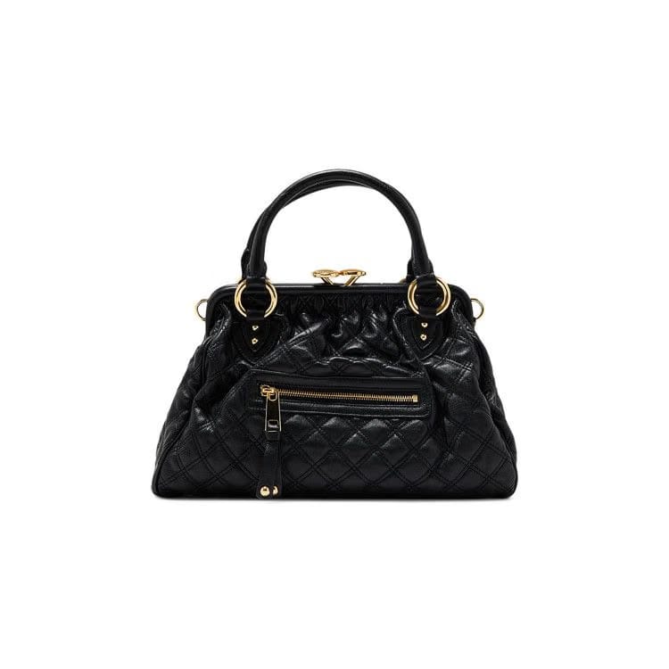 Marc Jacobs Re-Edition Quilted Leather Stam Bag Black