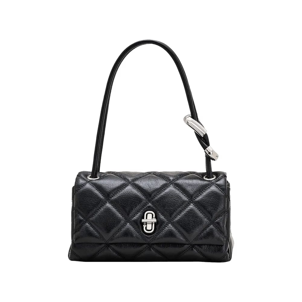 Marc Jacobs Mini Quilted Leather Dual Shoulder Bag Black