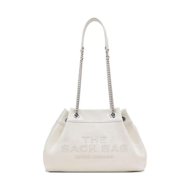 Marc Jacobs The Chain Sack Leather Bag White