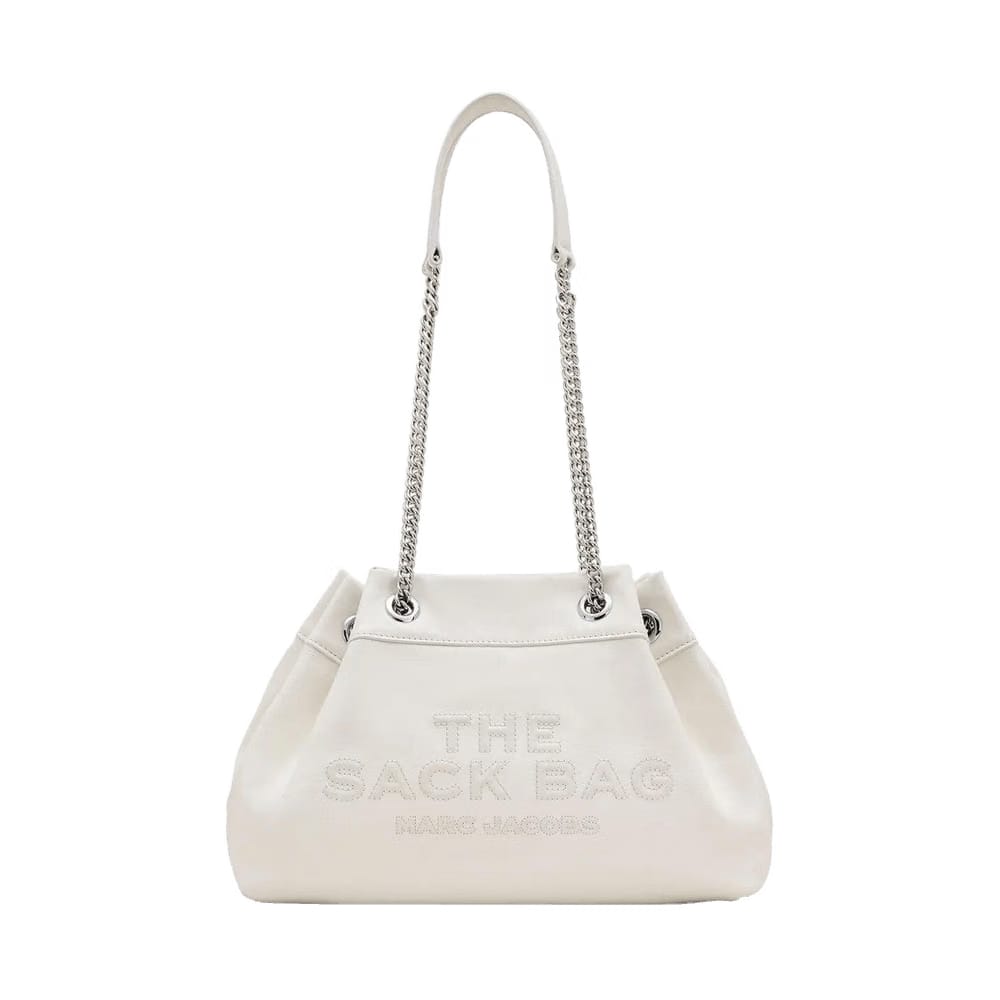 Marc Jacobs The Chain Sack Leather Bag White