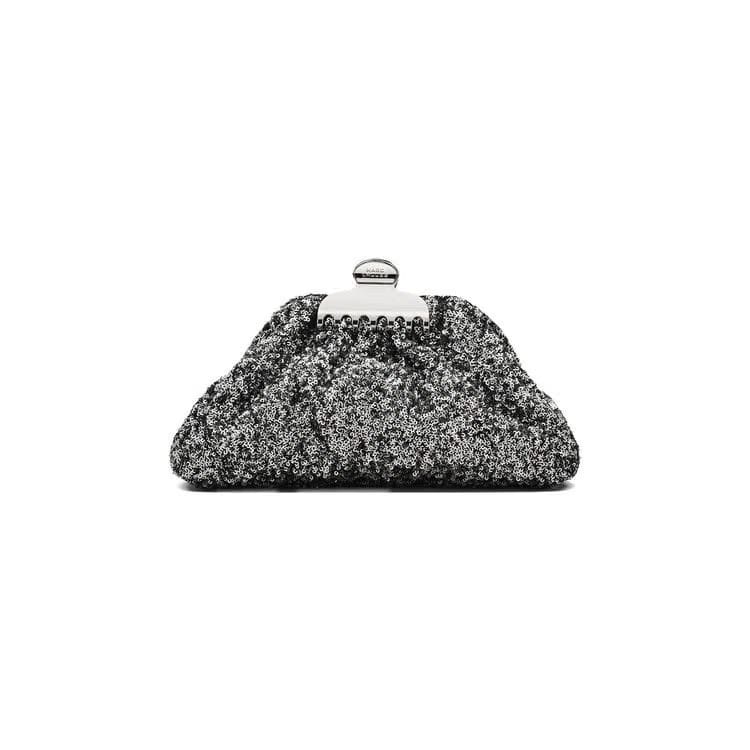 Marc Jacobs The Small Claw Clip Clutch Bag Silver