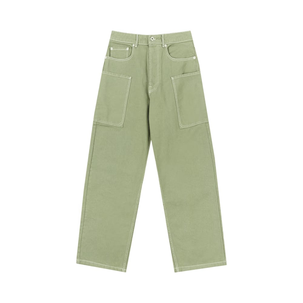 Kenzo Elephant Flag Monkey Fit Jeans Almond Green
