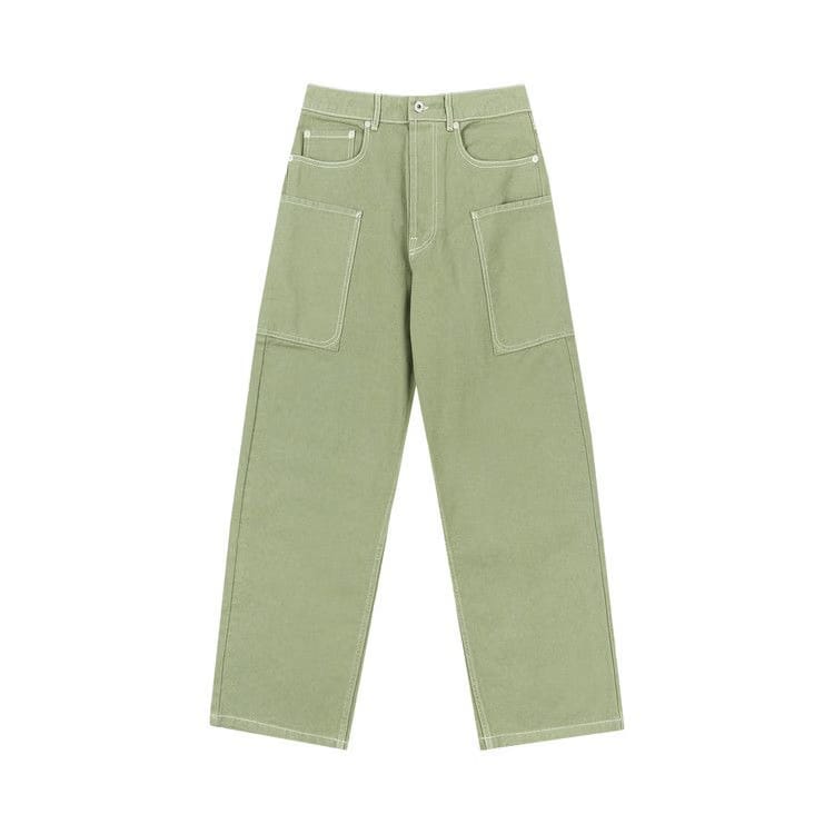 Kenzo Elephant Flag Monkey Fit Jeans Almond Green