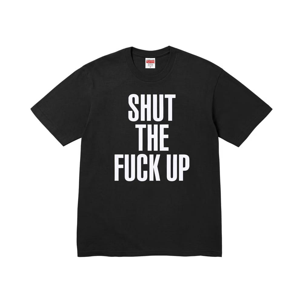 Supreme x Number (N)Ine Shut Up T-Shirt Black