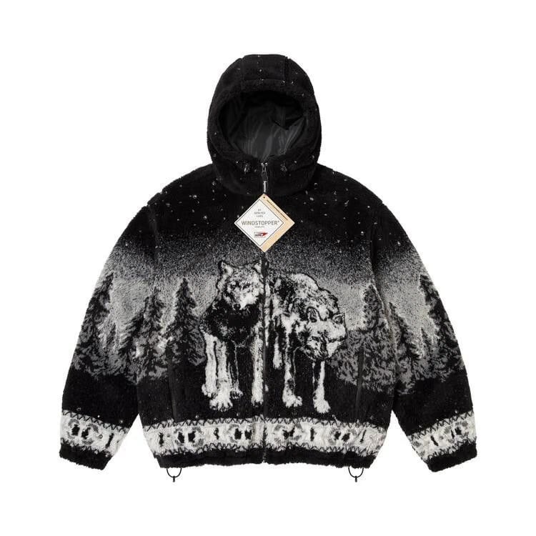 Supreme x BB. Simon Reversible Hooded Fleece Jacket Black