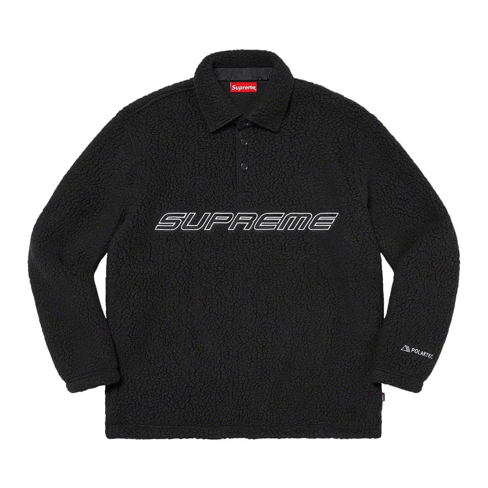 Supreme x Polartec Long-Sleeve Polo Black