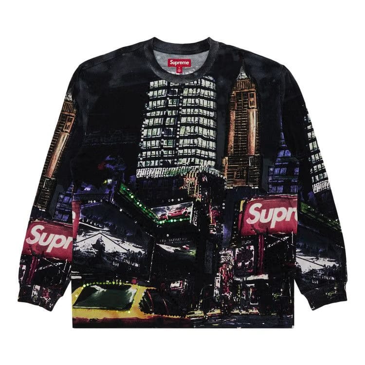 Supreme Skyline Sequin Long-Sleeve Top Night