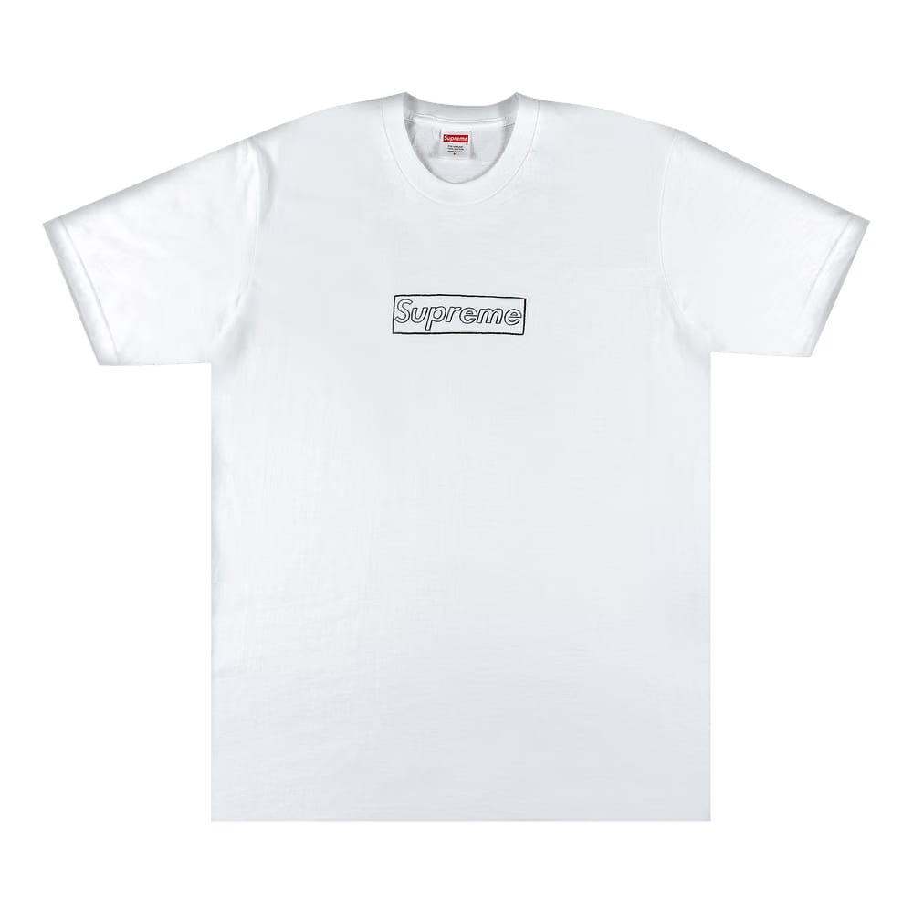 Supreme x KAWS Chalk Logo T-Shirt White