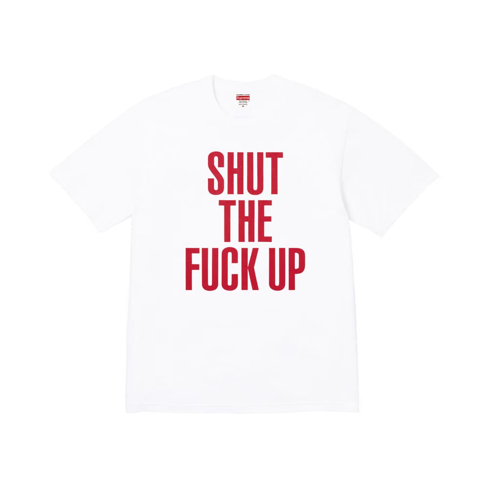 Supreme x Number (N)Ine Shut Up T-Shirt White