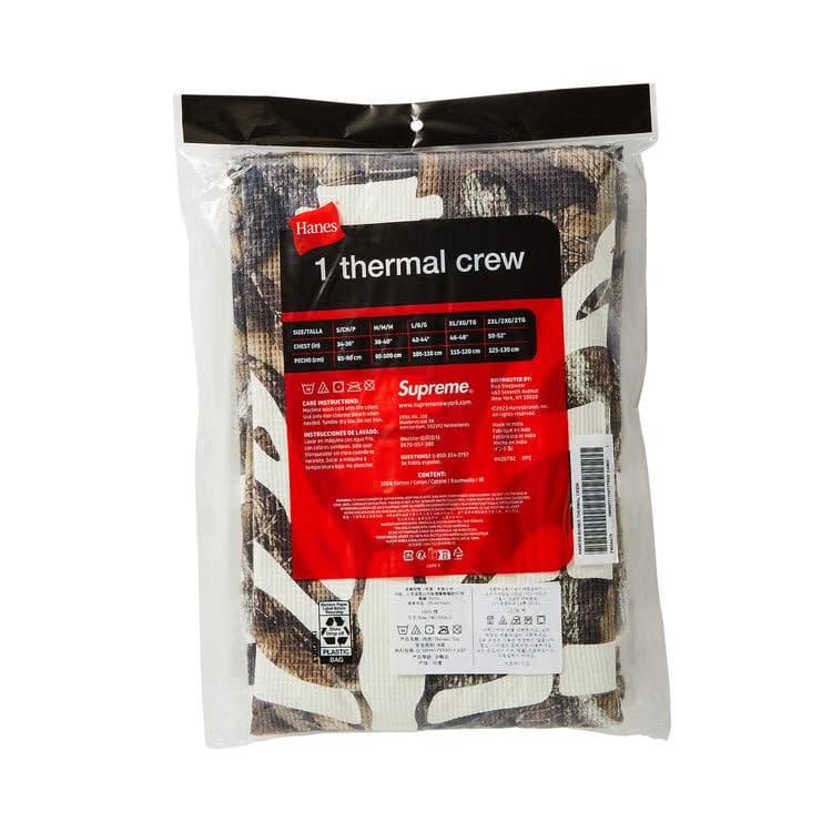 Supreme x Hanes Bones Thermal Crew (1 Pack) TrueTimber HTC Fall Camo