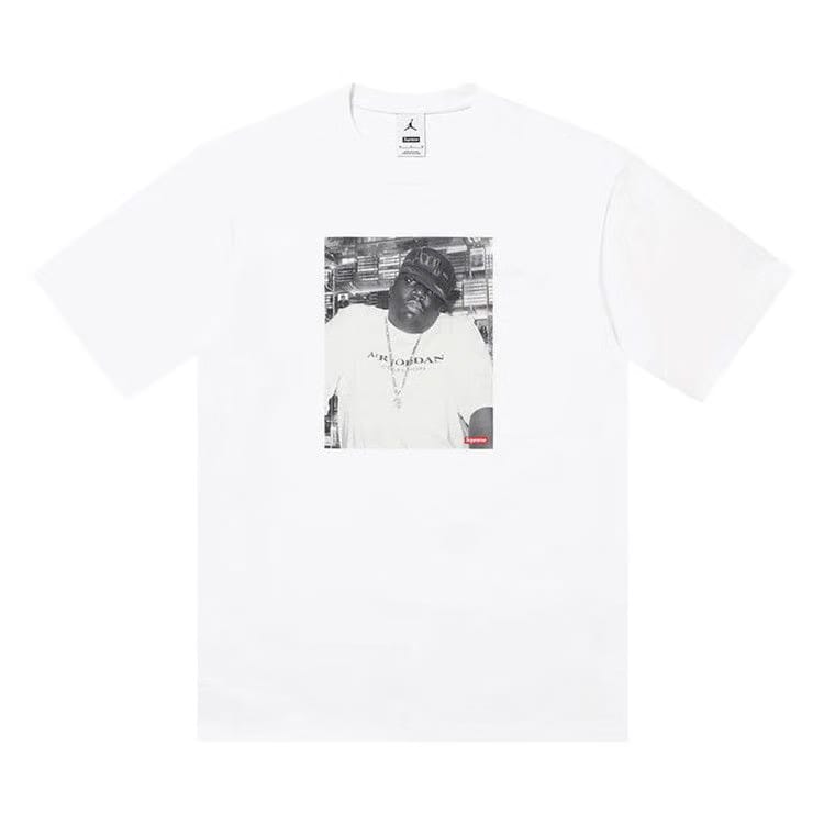 Supreme x Jordan Biggie Shorts-Sleeve Top White