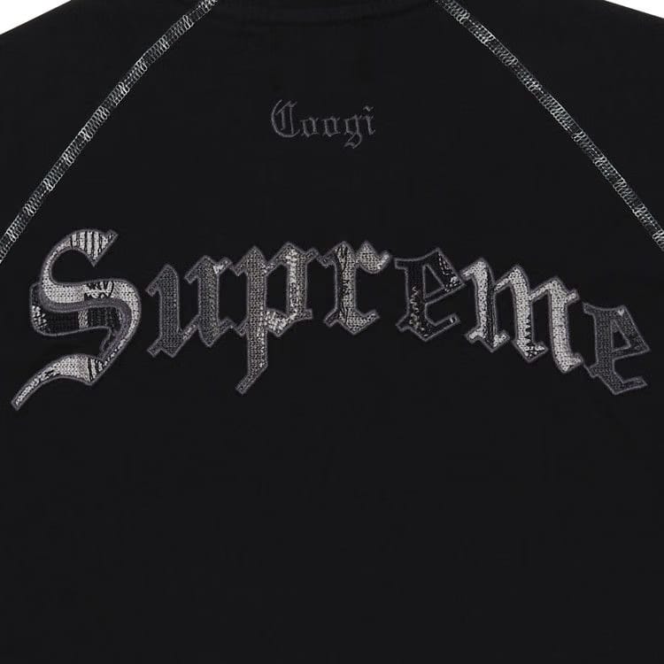 Supreme x Coogi Raglan Shorts-Sleeve Top Black